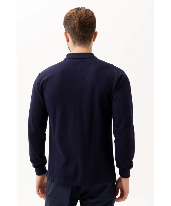 Padus %100 Pamuk Polo Yaka Uzun Kollu T-shirt Şık Ve Konforlu İş Ve Genel Kullanım