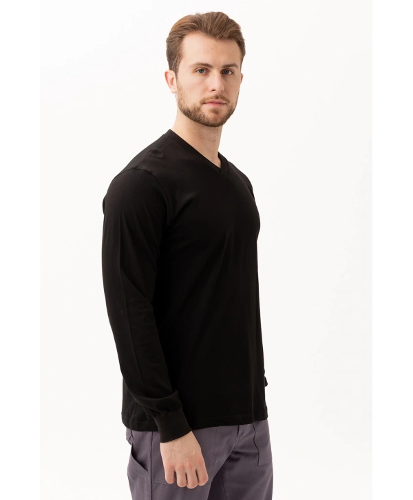 Padus V Yaka Uzun Kollu T-shirt - Rahat Kesim, Günlük Ve İş Kullanımı İçin