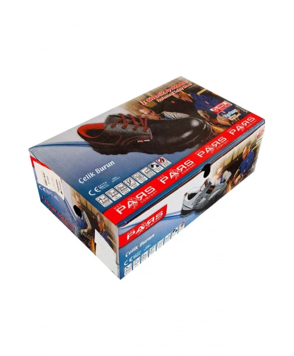 Pars 110 S2 Rolax Deri Siyah İş Ayakkabısı Çelik Burunlu Suya Dayanıklı Antistatik Kaymaz Tabanlı