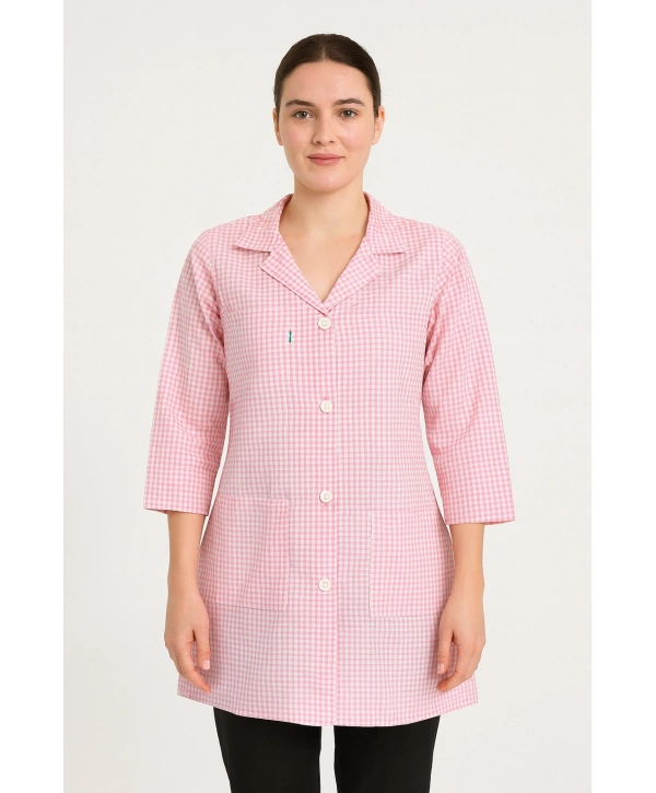 Pötikare Desenli Uzun Kollu Kadın Çalışma Önlüğü – Rahat, Dayanıklı Ve Şık Model