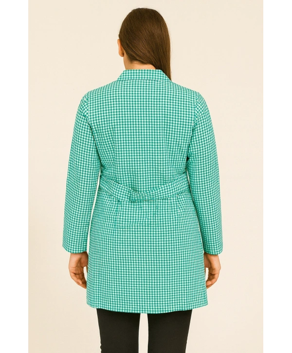 Pötikare Desenli Uzun Kollu Kadın Çalışma Önlüğü – Rahat, Dayanıklı Ve Şık Model