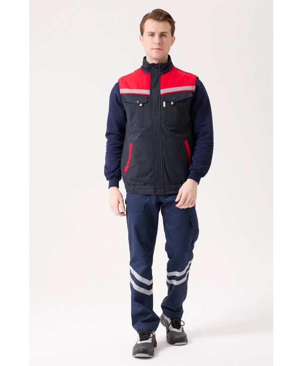 Royal Kışlık İş Yeleği - Sıcak Tutucu, Rüzgar Geçirmez, Çok Cepli Ve Reflektörlü