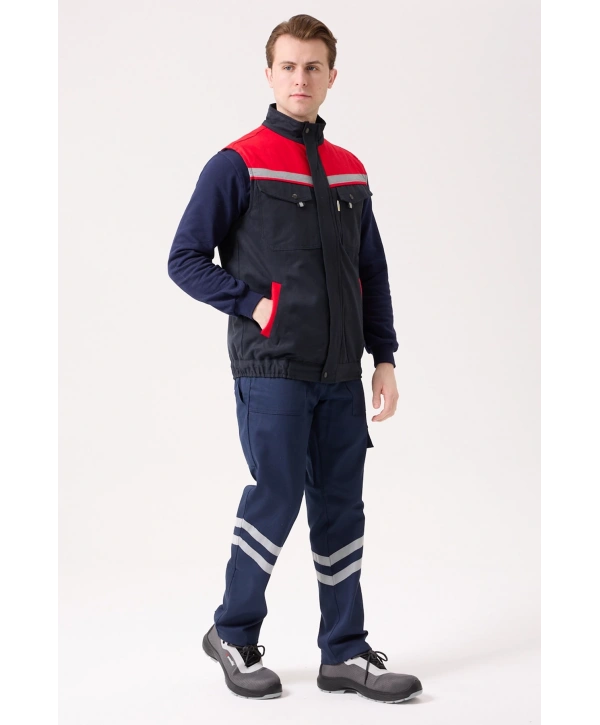 Royal Kışlık İş Yeleği - Sıcak Tutucu, Rüzgar Geçirmez, Çok Cepli Ve Reflektörlü