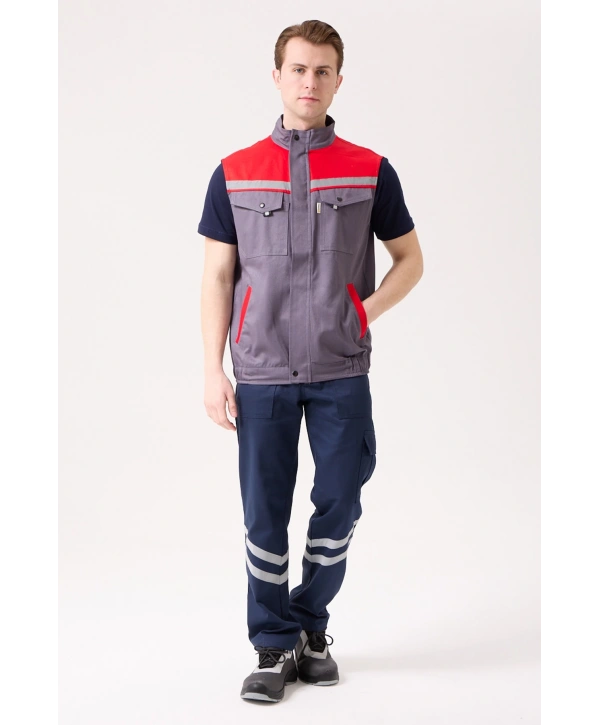 Royal Yazlık İş Yeleği - Hafif, Nefes Alabilir, Reflektörlü Ve Çok Cepli