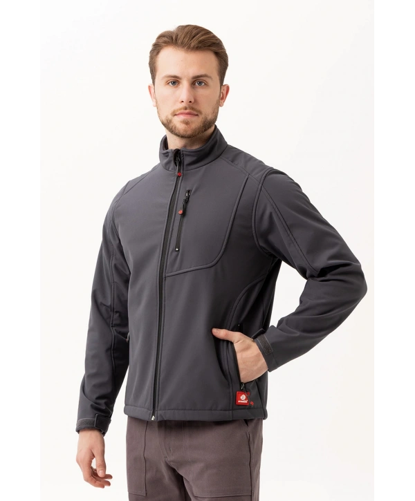 Salina Mont Erkek Su İtici Rüzgar Geçirmez Softshell Kışlık Outdoor Mont