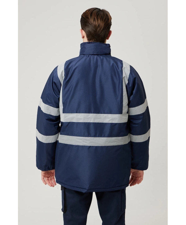 Salix Oxford Reflektörlü İş Güvenliği Parkası - Su Ve Rüzgar Geçirmez, Soğuk Havalara Dayanıklı Mont