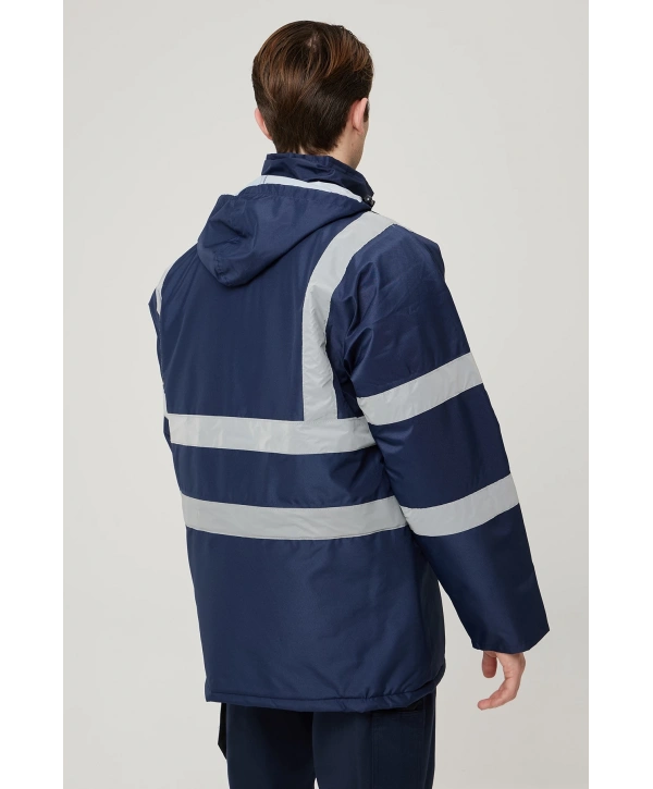 Salix Oxford Reflektörlü İş Güvenliği Parkası - Su Ve Rüzgar Geçirmez, Soğuk Havalara Dayanıklı Mont