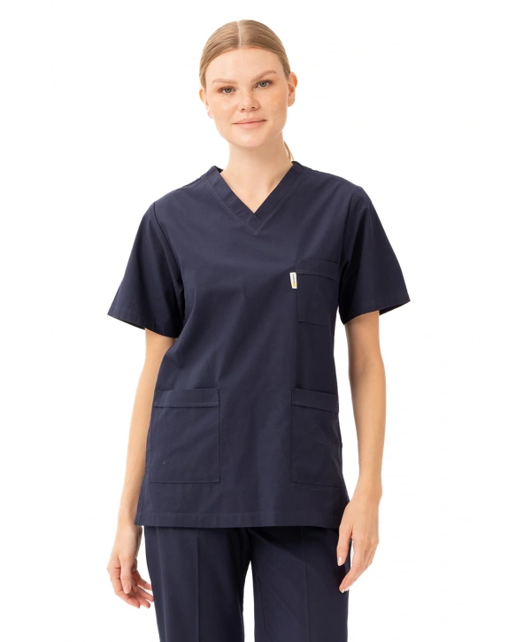 Santolina V Yaka Üniforma - Doktor, Hemşire, Sağlık Çalışanları İçin Rahat Ve Dayanıklı Scrubs