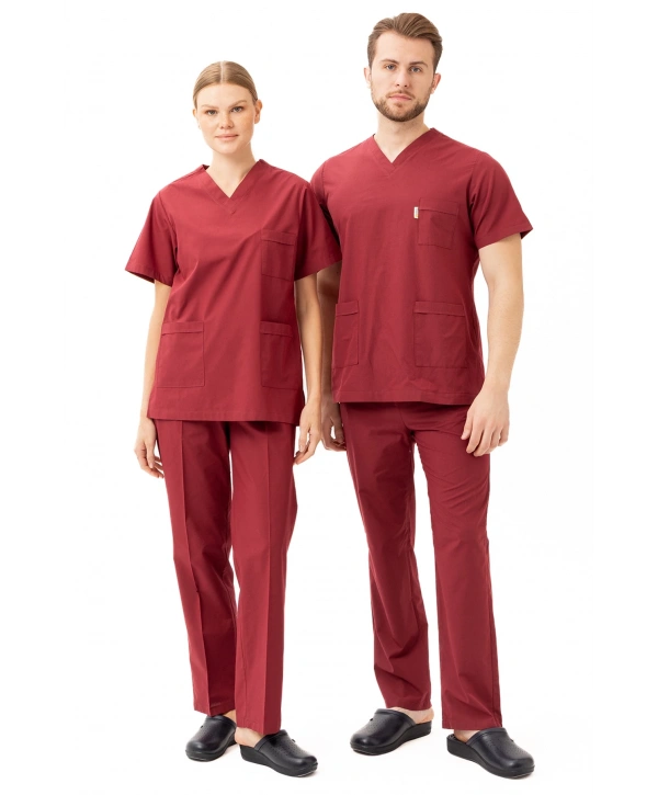 Santolina V Yaka Üniforma - Doktor, Hemşire, Sağlık Çalışanları İçin Rahat Ve Dayanıklı Scrubs