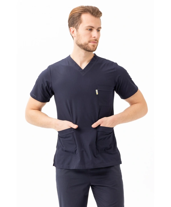 Santolina V Yaka Üniforma - Doktor, Hemşire, Sağlık Çalışanları İçin Rahat Ve Dayanıklı Scrubs