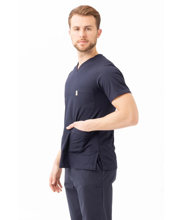 Santolina V Yaka Üniforma - Doktor, Hemşire, Sağlık Çalışanları İçin Rahat Ve Dayanıklı Scrubs