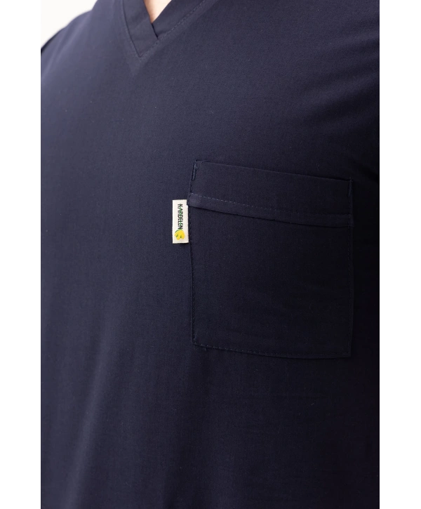 Santolina V Yaka Üniforma - Doktor, Hemşire, Sağlık Çalışanları İçin Rahat Ve Dayanıklı Scrubs