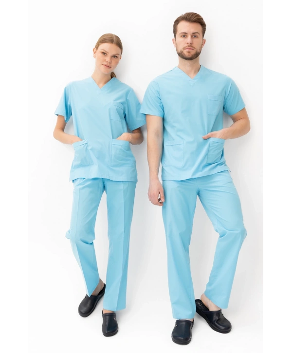 Santolina V Yaka Üniforma - Doktor, Hemşire, Sağlık Çalışanları İçin Rahat Ve Dayanıklı Scrubs