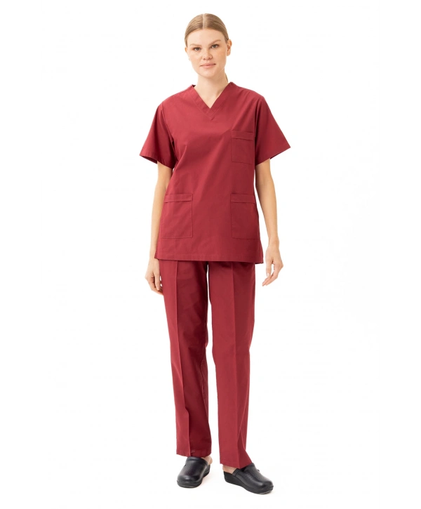 Santolina V Yaka Üniforma - Doktor, Hemşire, Sağlık Çalışanları İçin Rahat Ve Dayanıklı Scrubs