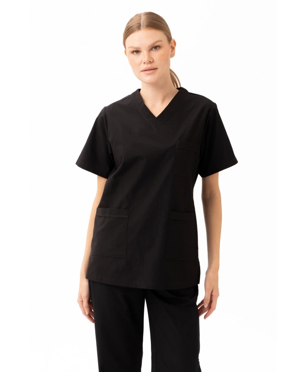 Santolina V Yaka Üniforma - Doktor, Hemşire, Sağlık Çalışanları İçin Rahat Ve Dayanıklı Scrubs