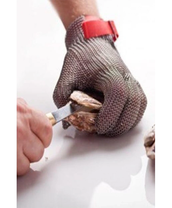 Starline Çelik Örgülü 5 Parmak Kesilmeye Dayanıklı Güvenlik Eldiveni