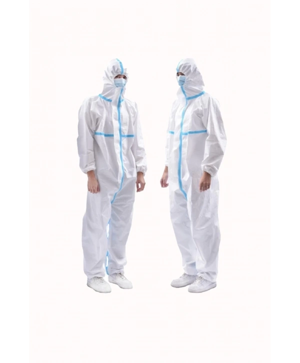 Tek Kullanımlık Koruyucu Tulum - 55gr Laminasyonlu, Sıvı Geçirmez, Tam Koruma İçin Medikal Ve Endüstriyel