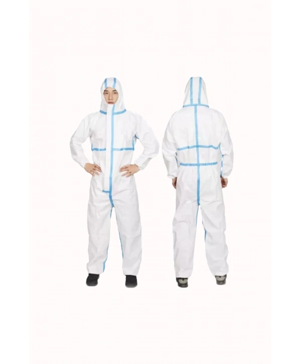 Tek Kullanımlık Koruyucu Tulum - 55gr Laminasyonlu, Sıvı Geçirmez, Tam Koruma İçin Medikal Ve Endüstriyel