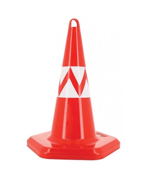 Trafik Konisi Ut5024 Altı Köşeli, Kulplu Ve Dayanıklı