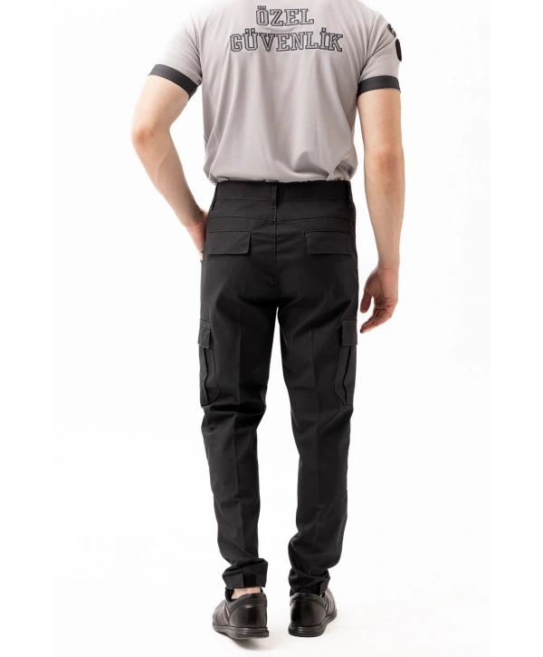 Unisex Güvenlik Kıyafeti Km Pantolon Reflektörlü Cepli Dayanıklı Kumaş Özel Güvenlik Personel Pantolonu