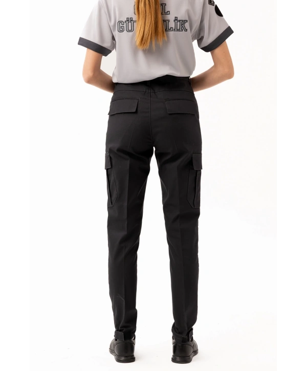 Unisex Güvenlik Kıyafeti Km Pantolon Reflektörlü Cepli Dayanıklı Kumaş Özel Güvenlik Personel Pantolonu