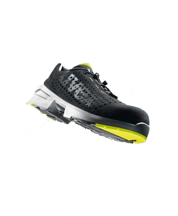 Uvex 1 8543 Mikro Velur S1 Hafif Koruyucu İş Ayakkabısı Siyah Gri Modern Tasarım