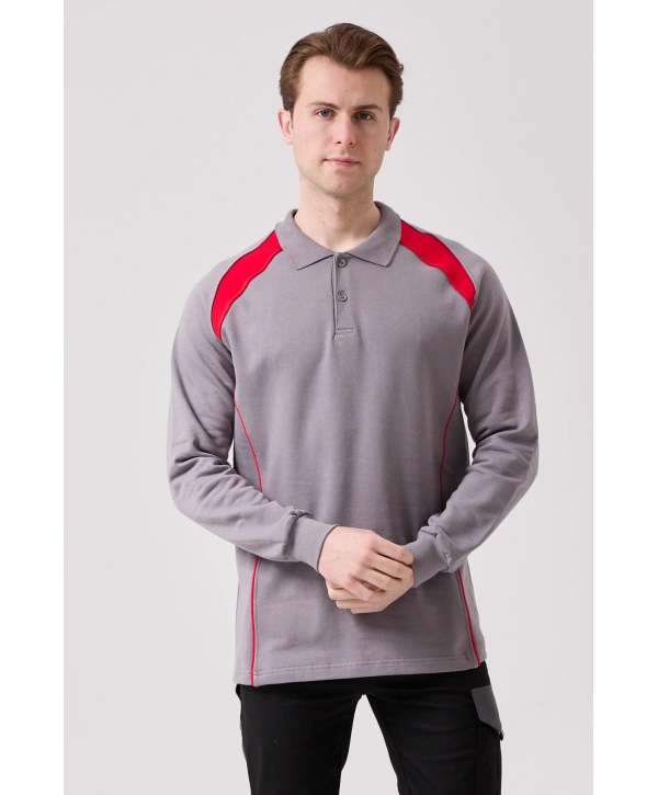 Vancelya Polo Yaka Sweatshirt - Uzun Kollu, Nefes Alabilir, İş Ve Günlük Kullanım İçin