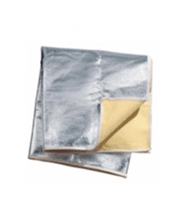 Yanmaz Alüminize Yangın Battaniyesi 160x180 Cm Tek Tarafı Alüminyum Kaplamalı Isıya Dayanıklı Acil Kullanım