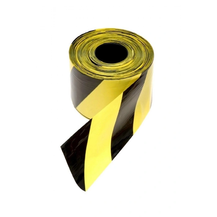 500 Metre Sarı Siyah Emniyet Şeridi Dayanıklı Uyarı Ve Güvenlik Bandı