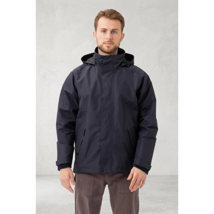 Erkek Kışlık Parka Çıkarılabilir Polarlı Suya Dayanıklı Rüzgar Geçirmez 3ü 1 Arada Mont