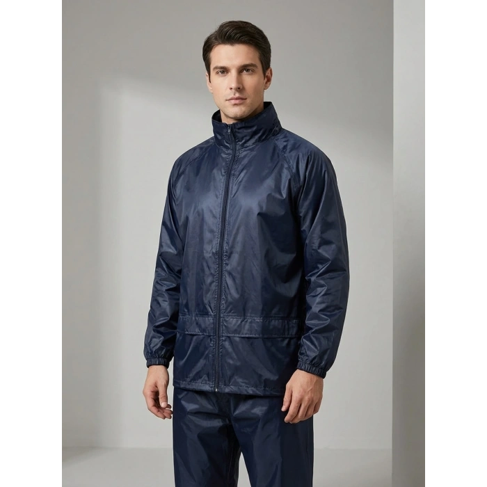 Lacivert İmperteks Yağmurluk Takım – Ceket + Pantolon, Su & Rüzgar Geçirmez