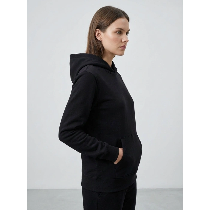 Sanfords Kadın Kordonsuz Kapüşonlu Sweatshirt Hoodie Regular Fit Kanguru Cepli