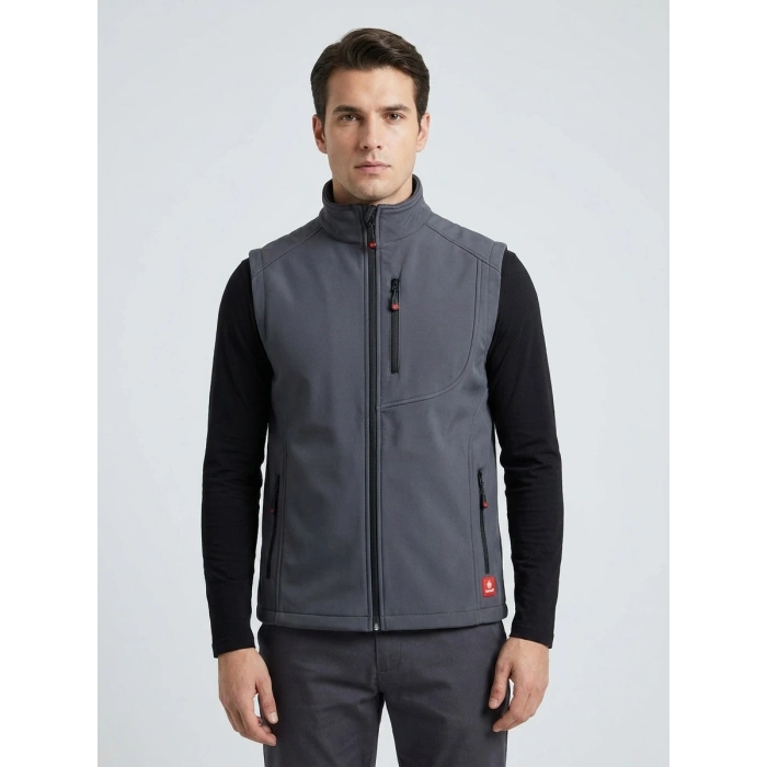 Salina Softshell Yelek | Polar Astarlı, Rüzgar Geçirmez, Fermuarlı, OEKO-TEX Sertifikalı
