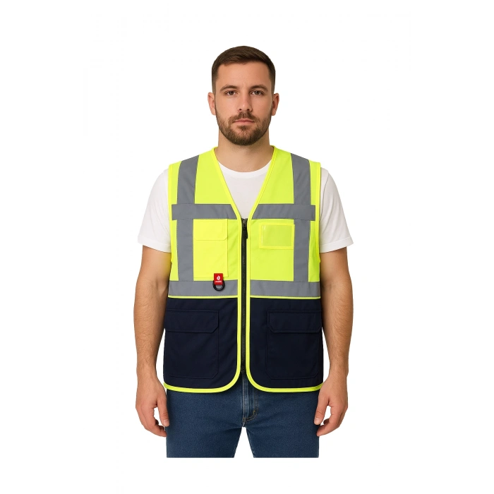 Abisko Executive Reflektörlü İş Güvenliği Yeleği - Yüksek Görünürlüklü, Çok Cepli, Dayanıklı Ve Fonksiyonel