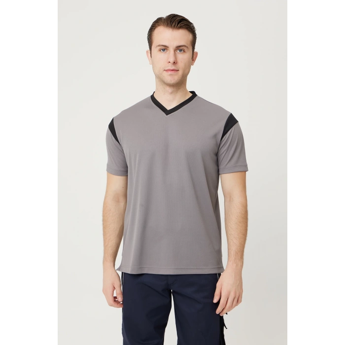 Allium V Yaka Tişört Nefes Alabilir Esnek Ve Şık İş Ve Günlük Kullanım İçin