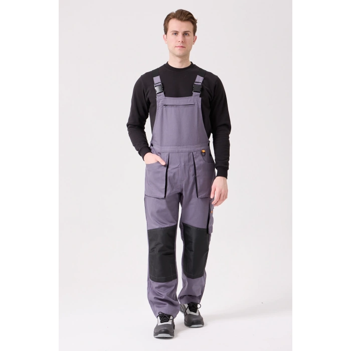 Baccata Bahçıvan Tulum Erkek İş Güvenliği Kot Salopet Dayanıklı Denim Tulum Çok Cepli