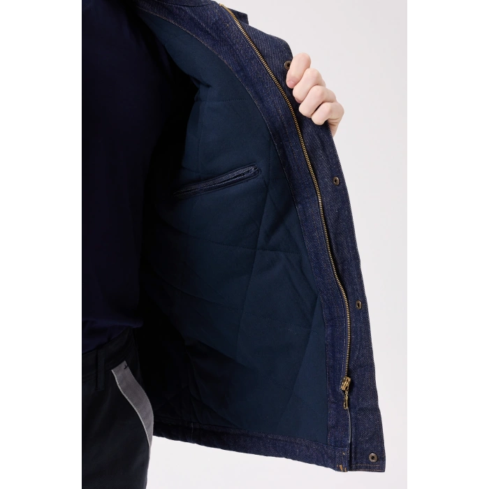 Buhara Mont Kot Kumaş Reflektörlü İş Montu Kışlık Erkek Soğuk Hava Dayanıklı Dış Giyim