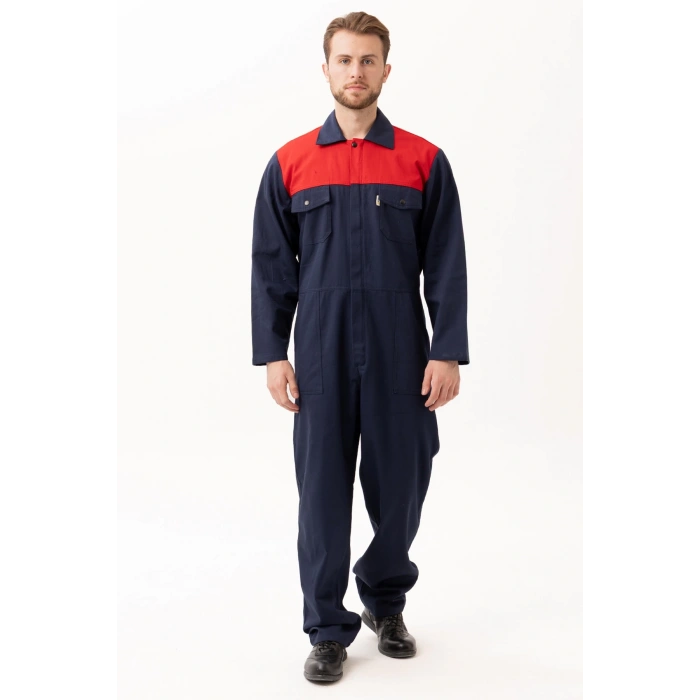 Carica Yazlık Tulum Lacivert-kırmızı