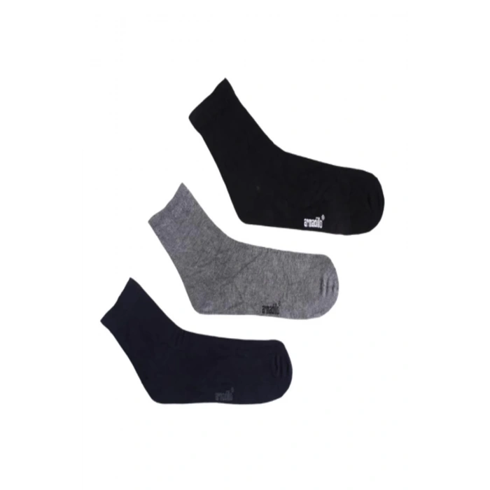 Çorap: Armadillo Premium Bambu -yarım Konç Gri-lacivert-siyah