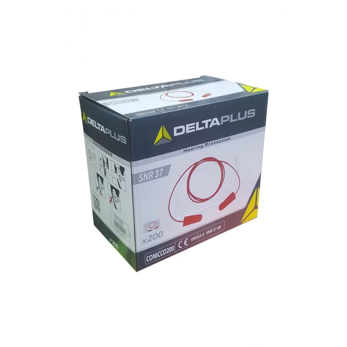Delta Plus Conıcco2v2 Plastik İpli Kulak Tıkacı Yüksek Gürültü Koruması 37db Snr