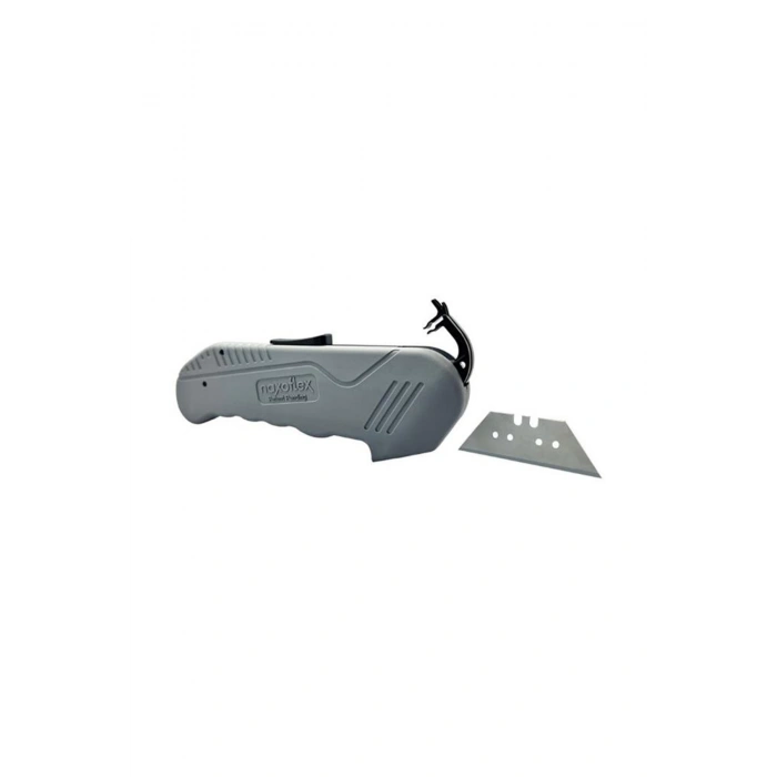 Emniyetli Maket Bıçağı Naxoflex Otomatik Geri Çekmeli Kesici Paslanmaz Bıçak Pratik Gövde