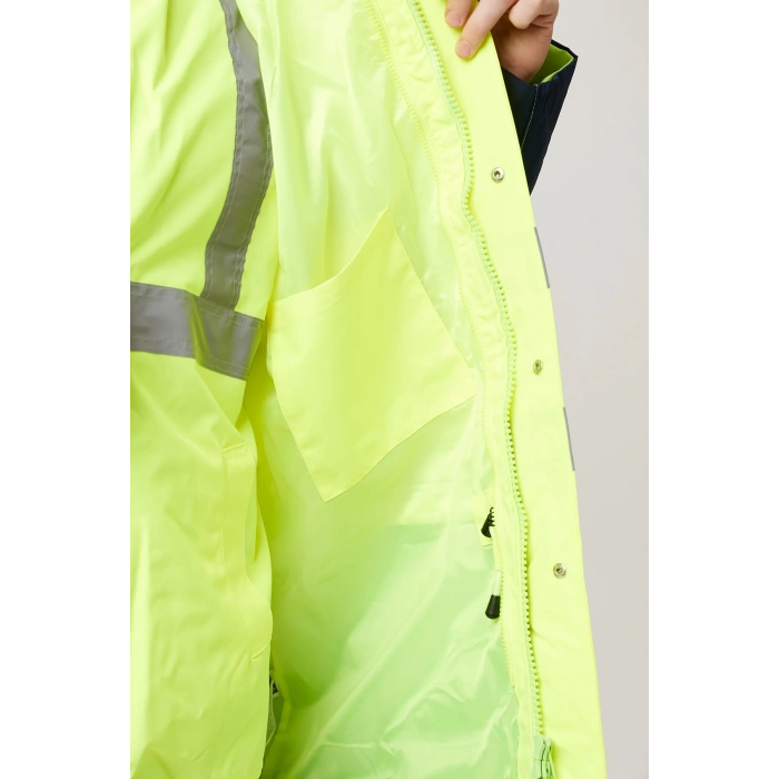 Eradium 5n1 Reflektörlü İş Güvenliği Parkası - Su Ve Rüzgar Geçirmez, Yüksek Görünürlüklü Kışlık Mont