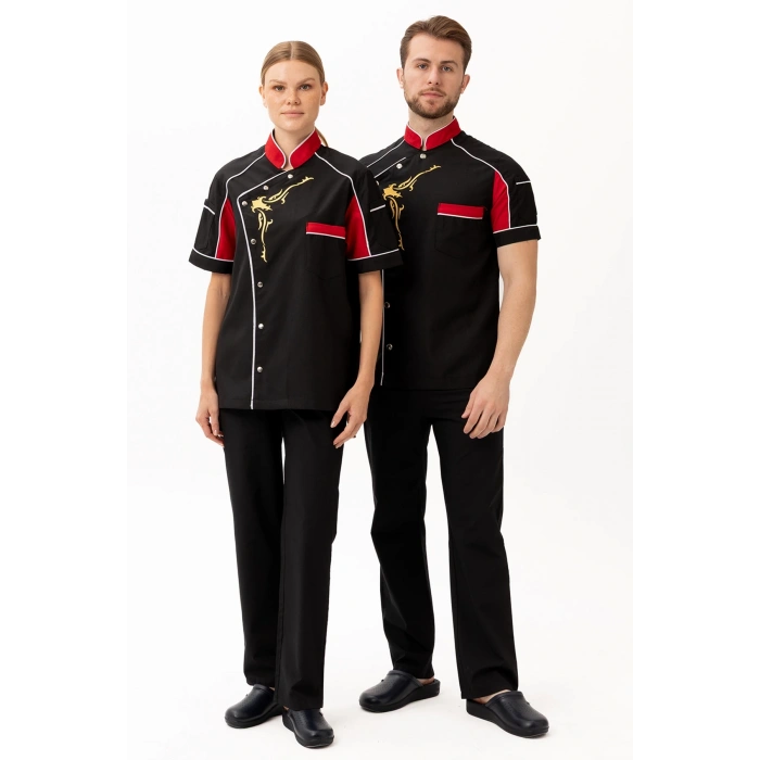 Evereste Kısa Kollu Şef Aşçı Ceketi - Nefes Alabilir, Hafif Ve Şık Tasarım