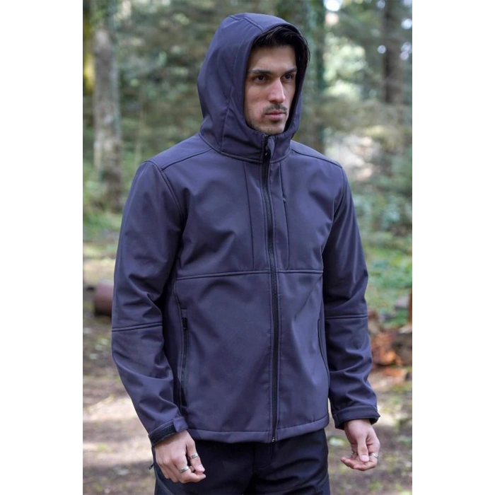 Fiyort Fy 350 Flam2 Softshell Mont Su Ve Rüzgar Geçirmez Outdoor Günlük Erkek Kapüşonlu Mont