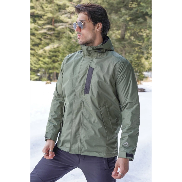Fiyort Fy 76 Floyen Polarlı Su Geçirmez Outdoor Yağmurluk Mont – Erkek Kapüşonlu Ceket
