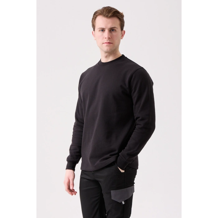 Galanthus Basic Sweatshirt - Uzun Kollu, Pamuklu, Rahat Kesim, Günlük Ve İş Kullanımı İçin