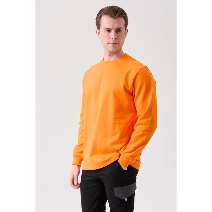 Galanthus Basic Sweatshirt - Uzun Kollu, Pamuklu, Rahat Kesim, Günlük Ve İş Kullanımı İçin