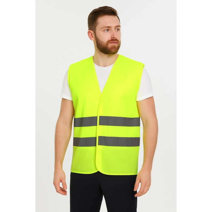 Galanthus Hı-vıs Yelek Fosforlu Reflektörlü Güvenlik Yeleği İş Güvenliği