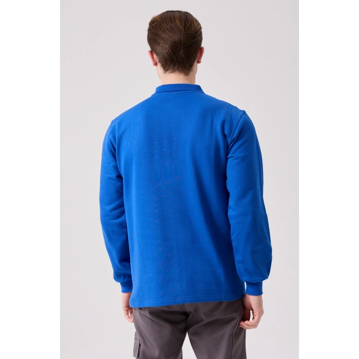 Galanthus Polo Sweat Erkek Uzun Kollu Pamuklu Sweatshirt İş Ve Günlük Kullanım İçin