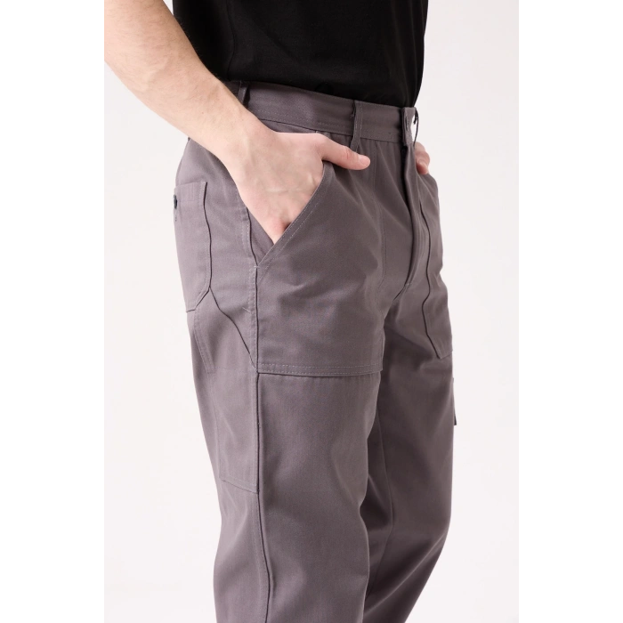 Galanthus Technic Pantolon Erkek Gri Kargo Cepli Rahat Kalıp Dayanıklı İş Pantolonu